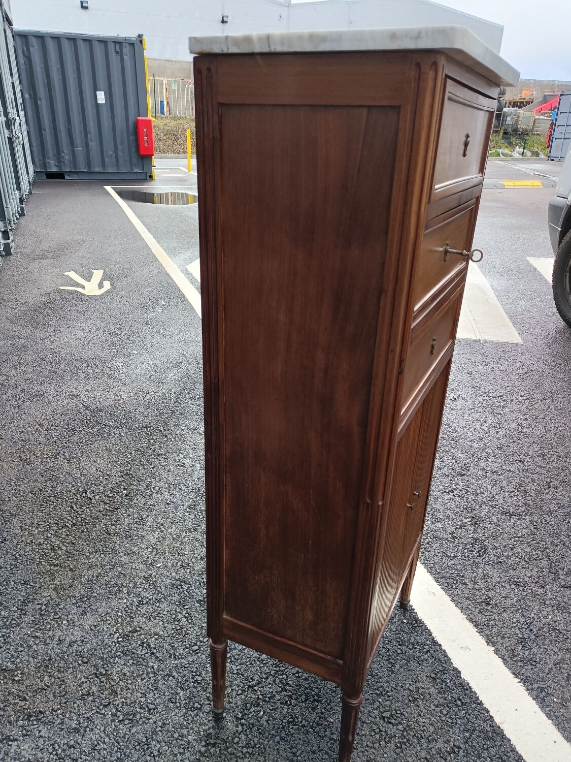 Style chiffonnier louis XVI marble tray