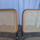 Ensemble de 2 chaises haute Bar Cesca / Design Marcel Breuer / Noyer clair, osier