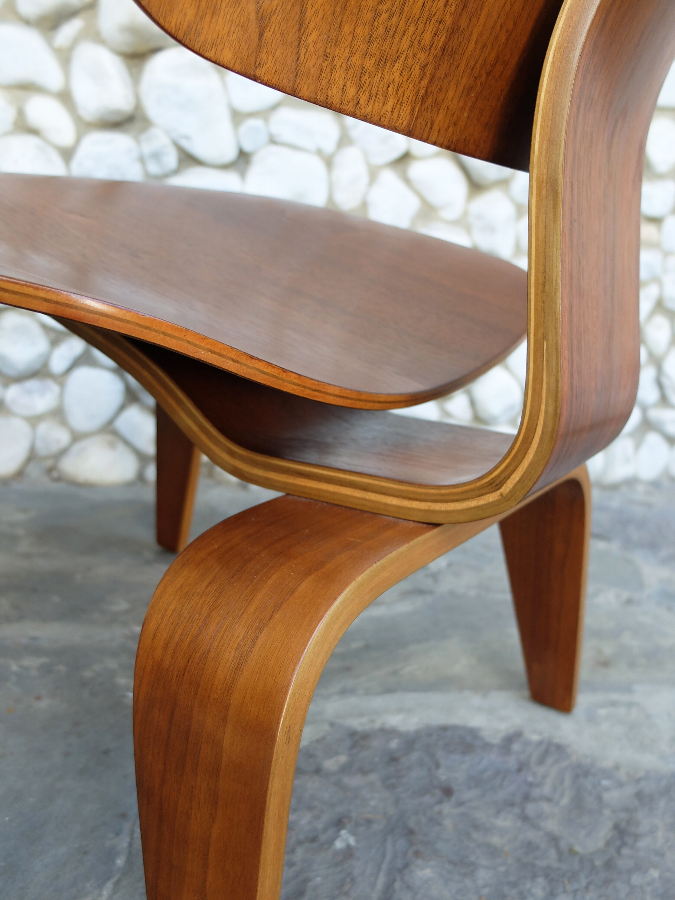 LCW Lounge Chair Walnut by Charles and Ray Eames for Evans / Herman Miller, 1948-49