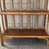 1960s-70s rattan shelf
