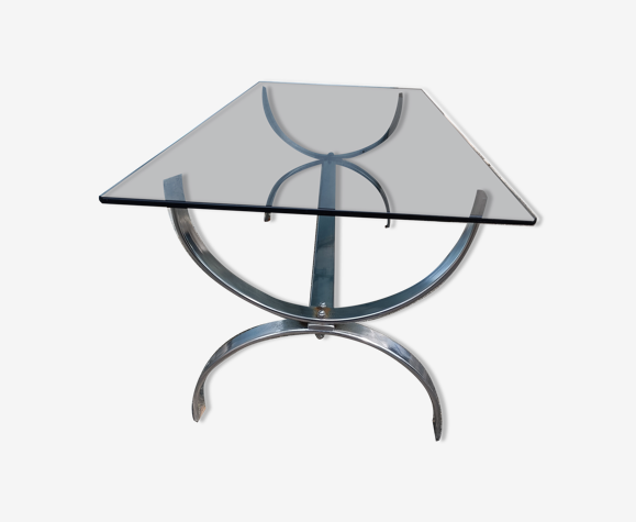Vintage aluminum coffee table