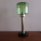 Bougeoir laiton et verre vert ,Hans Agne Jakobsson , Suéde 1960