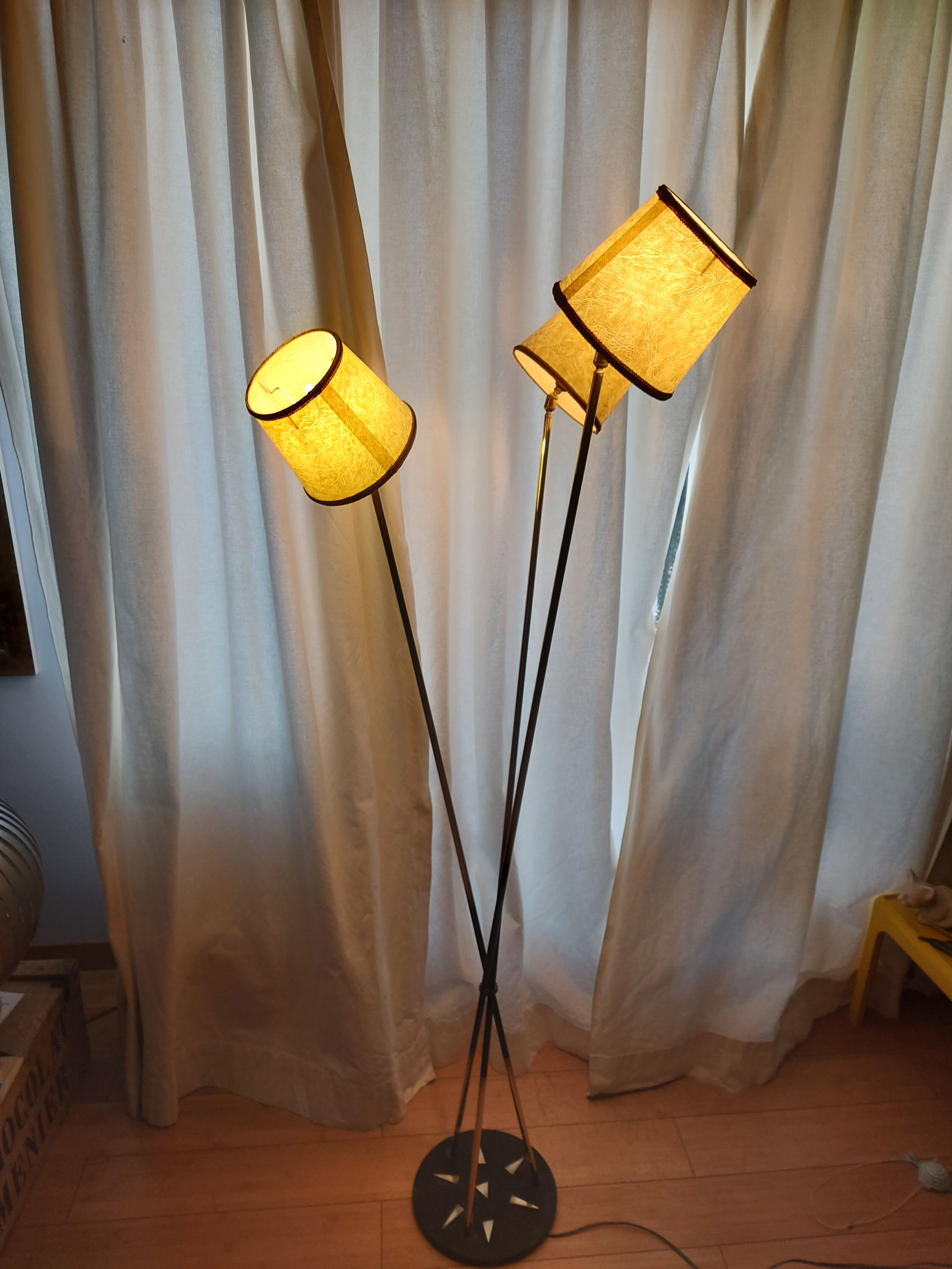 Arlus 3-Light Brass Designer Floor Lamp