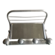 Aluminum wall coat rack with mirror and hat rack 50s