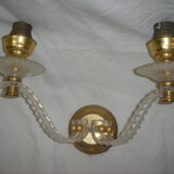 Pair of perspex or acrylate wall lamps 1950/60