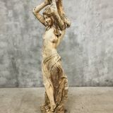 Statue de jardin ancienne en pierre sculpture française hauteur 175 cm