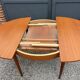 Table ronde en teck extensible design scandinave