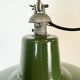 Industrial French Green Enamel Factory Lamp, 1960s