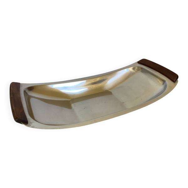 Corbeille scandinave en métal et bois, Danemark