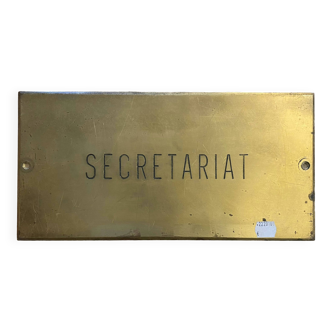 Plaque murale "Secrétariat"