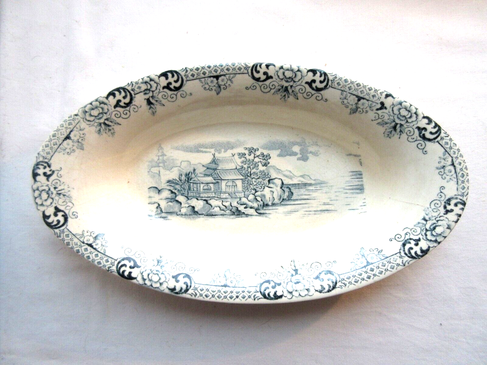 3 raviers or butter dish, iron earth gray-blue saïgon, Choisy le roi hb & cie