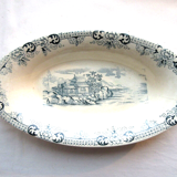 3 raviers or butter dish, iron earth gray-blue saïgon, Choisy le roi hb & cie