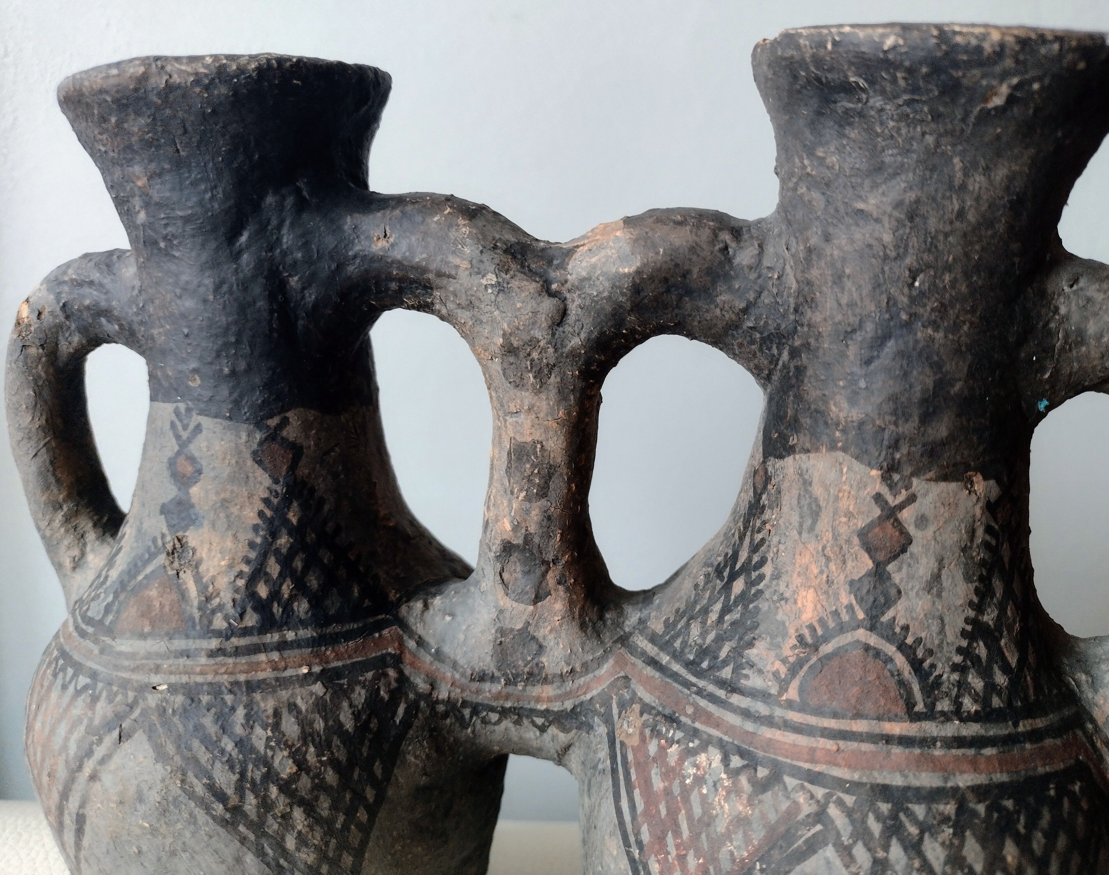 Antique berber double vessel