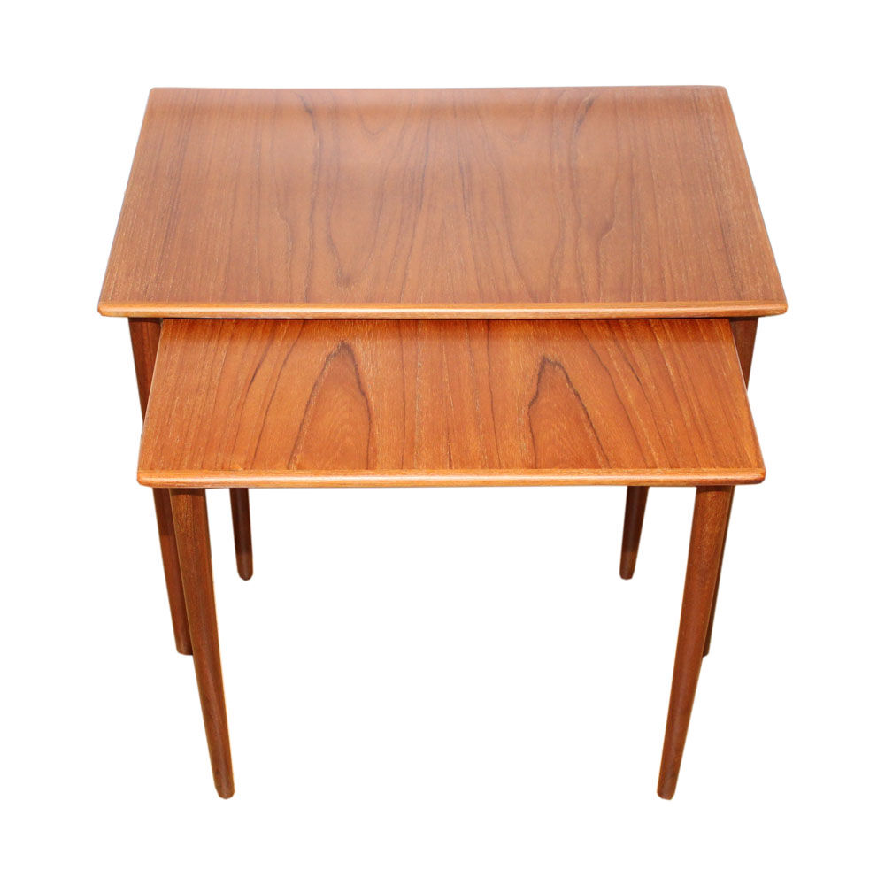 Two danish teak nesting tables