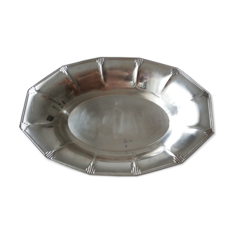 Coupe corbeille a fruits ou a pain gallia art deco métal argenté