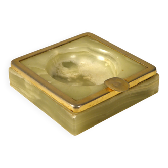 Onyx and gold metal ashtray