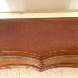 20th century leather jewelry and brass ornamentation box