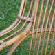 Vintage rattan lounge set 4 armchairs and table