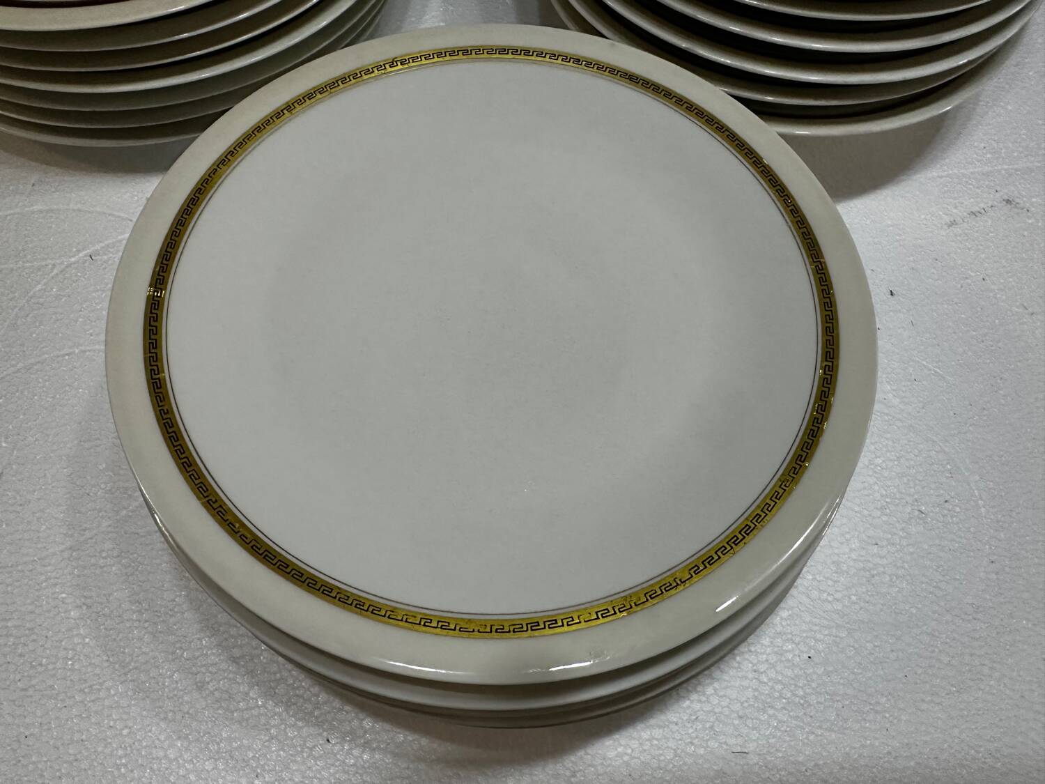 A. Vignaud-Limoges-France- Service 18 Pcs Greek Frieze Gilded