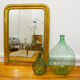 Late 19th century Napoleon III wood and stucco fireplace mirror 87x117cm