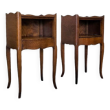 Pair of solid oak bedside tables