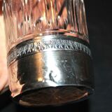 1900 crystal liqueur carafe with water leaf cut + Minerva silver mount