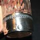 1900 crystal liqueur carafe with water leaf cut + Minerva silver mount