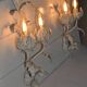 2 Florentine metal leaf wall lights