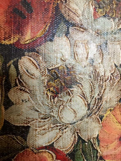 Oil on canvas flower bouquet