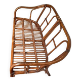 Sofa 🛋️ rattan armrests 50s/60s