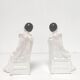 Pair of earthenware bookends Pierrot made in Holland 1970