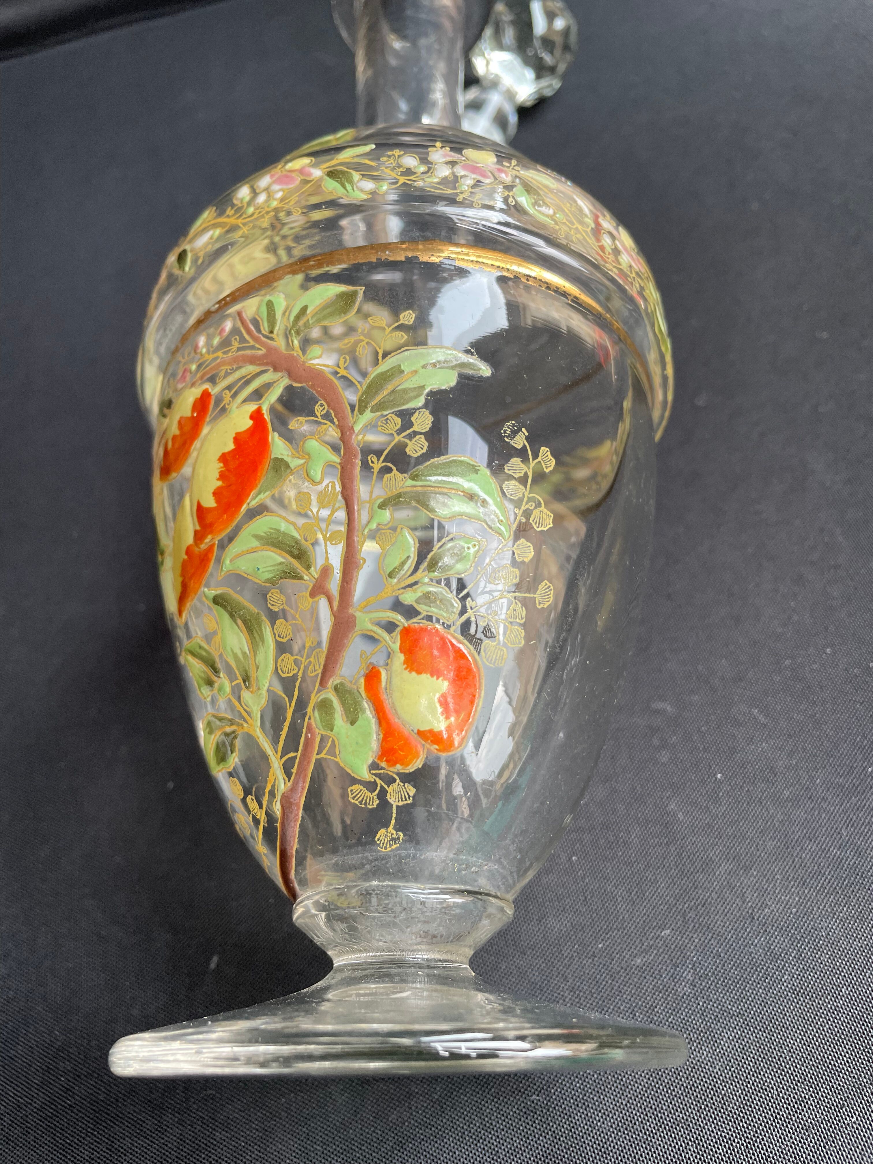 Enamelled decanter François Théodore Legras