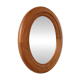 Vintage oval mirror in solid oak 36*31 cm