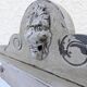 Ancient small wooden fronton carved shabby gustavian patina