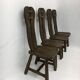 Set of 4 Belgian Brutalist Dining Chairs from De Puydt, 1970’s