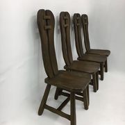 Set of 4 Belgian Brutalist Dining Chairs from De Puydt, 1970’s