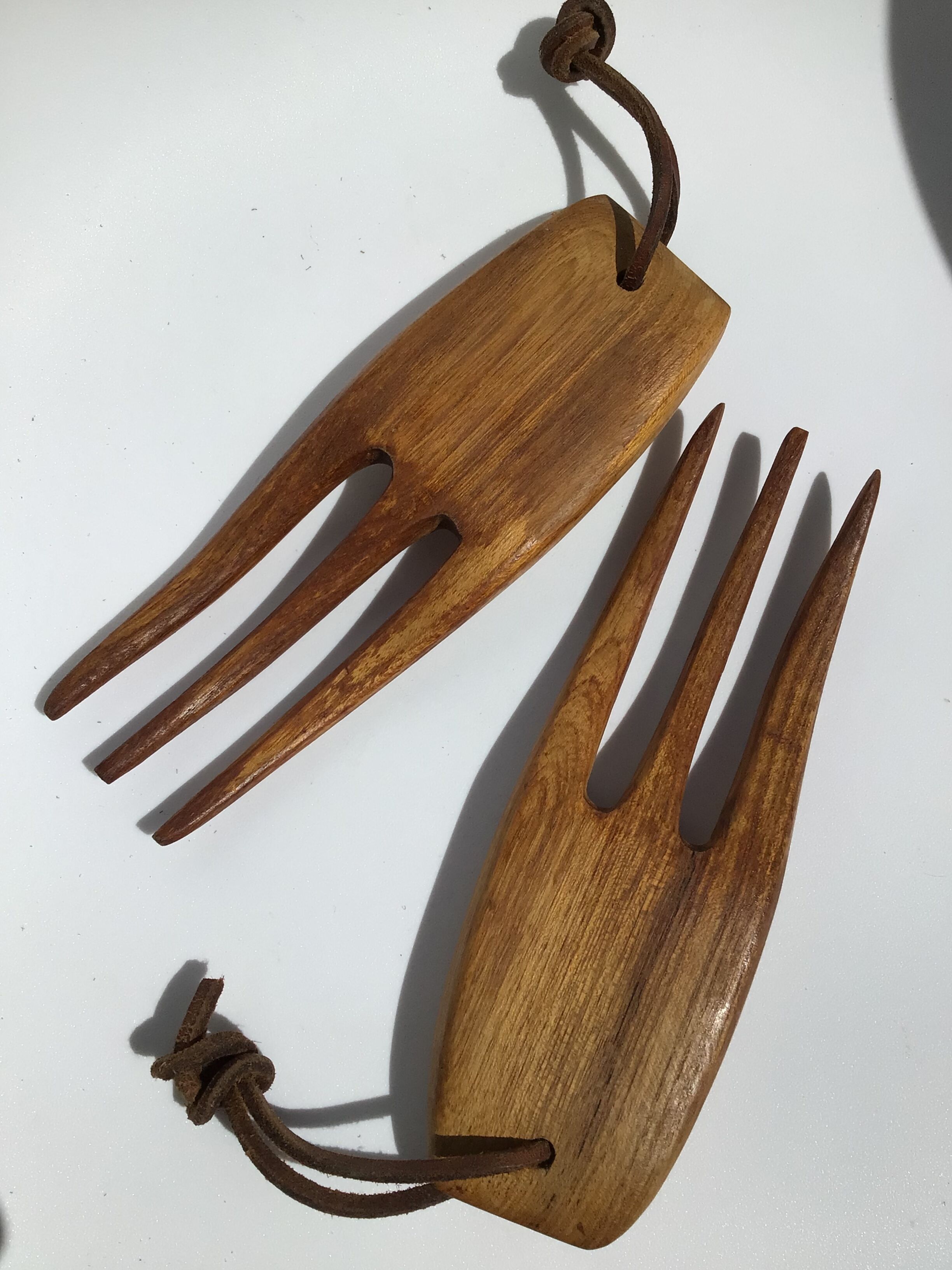 Cutlery exotic wood salad