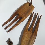 Cutlery exotic wood salad