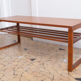 Geometric teak coffee table