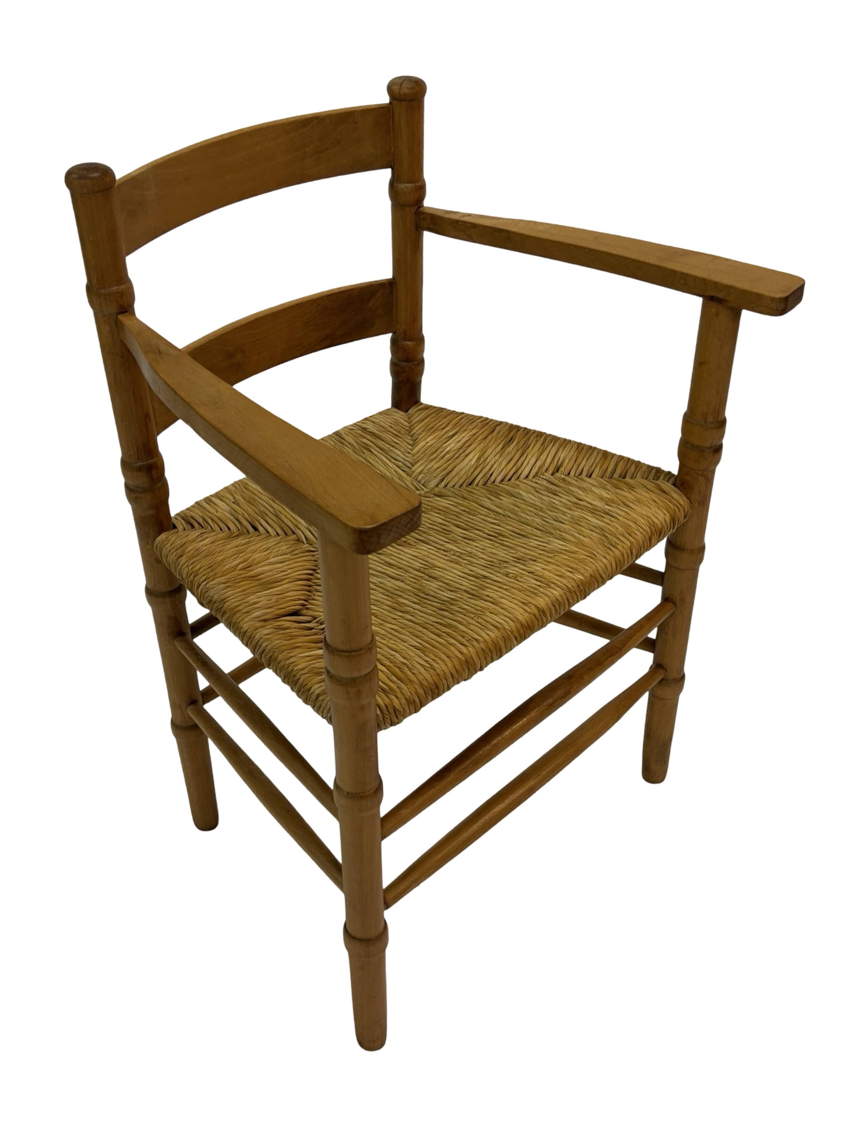 Art Deco chair minimalist oak wicker minimalist design