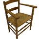 Art Deco chair minimalist oak wicker minimalist design