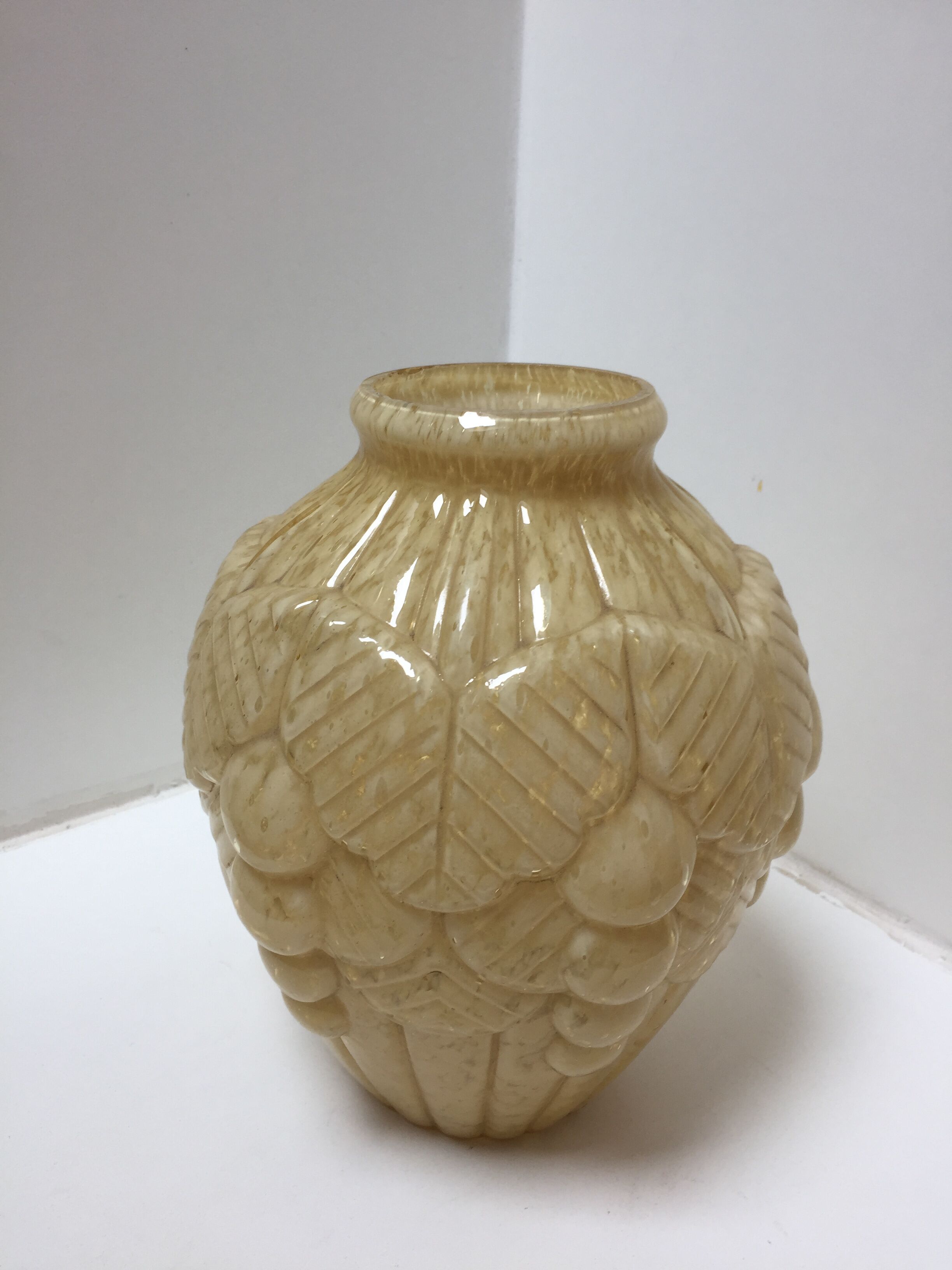 Clichy art deco glass vase