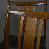 Ensemble de 4 chaises danoises en massif d'afomosia, années 60