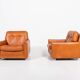 Danish Modern cognac leather armchairs from 1960’s