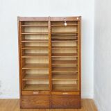 Double frame cabinet with solid oak curtains 50s