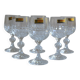 6 port glasses in Bohemian crystal Czechoslovakia