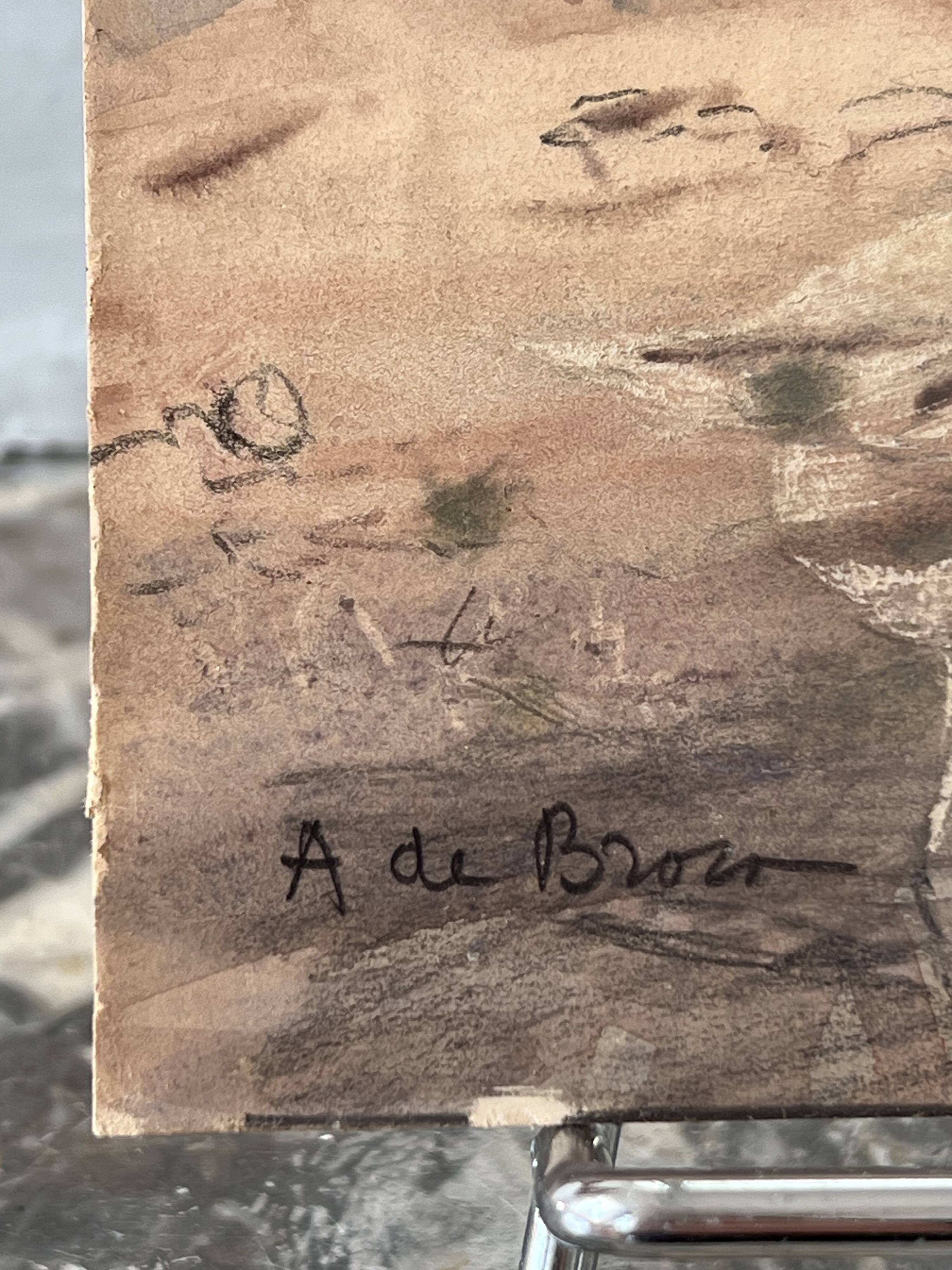 The Chicken Coop. A. De Brou. 1926. Watercolor and Pencil.