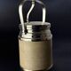 Regency leather ice bucket with tongs, Italy, 1970s