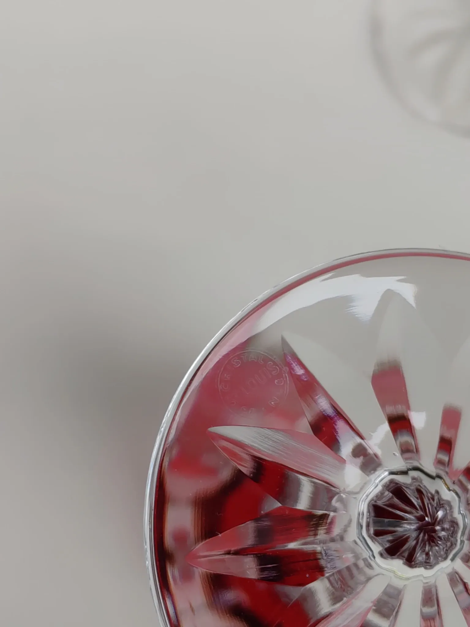 2 large crystal glasses from Saint Louis, Camargue model.