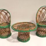 Vintage rattan lounge toy